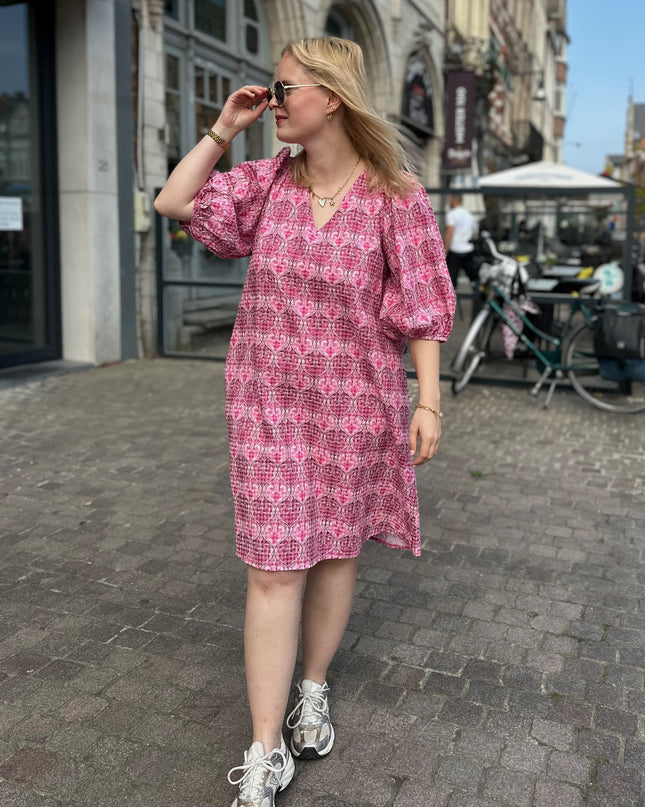 Poofy Summer Dress Pink