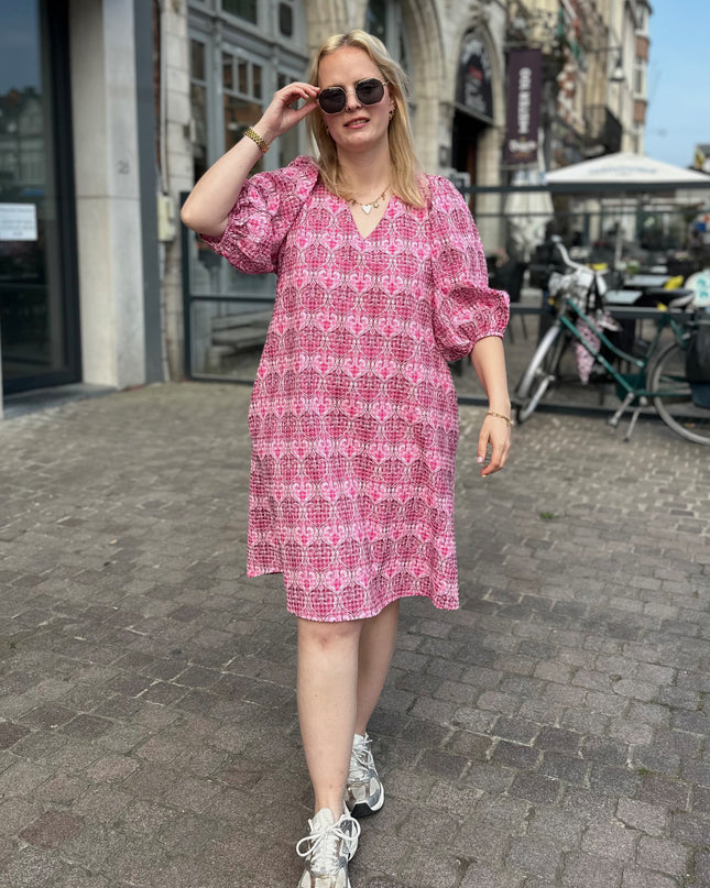 Poofy Summer Dress Pink