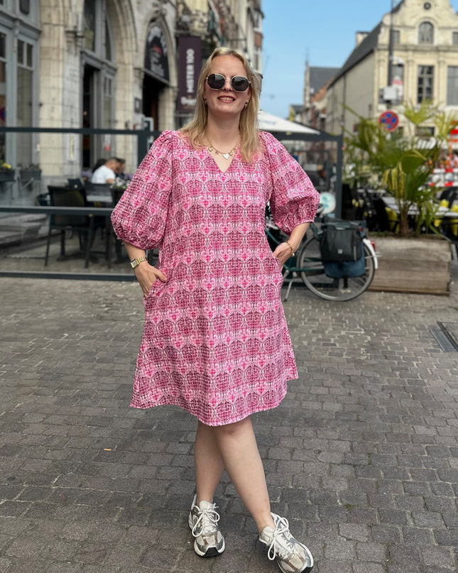 Poofy Summer Dress Pink