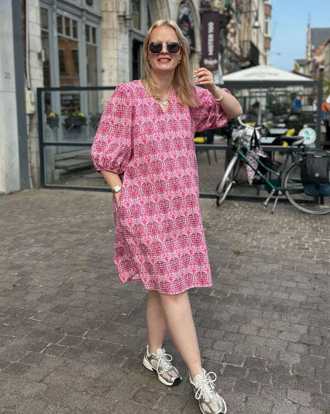 Poofy Summer Dress Pink