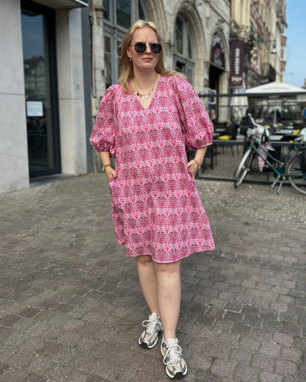 Poofy Summer Dress Pink
