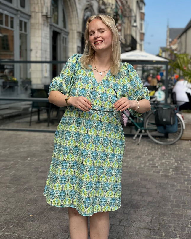 Poofy Summer Dress Lime