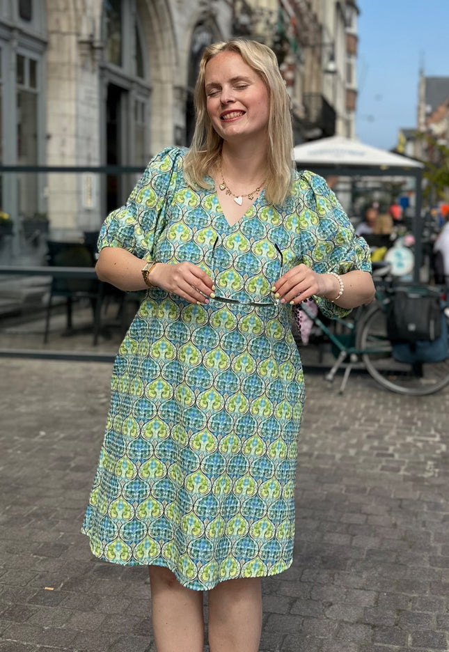 Poofy Summer Dress Lime