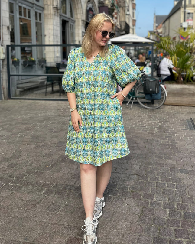Poofy Summer Dress Lime