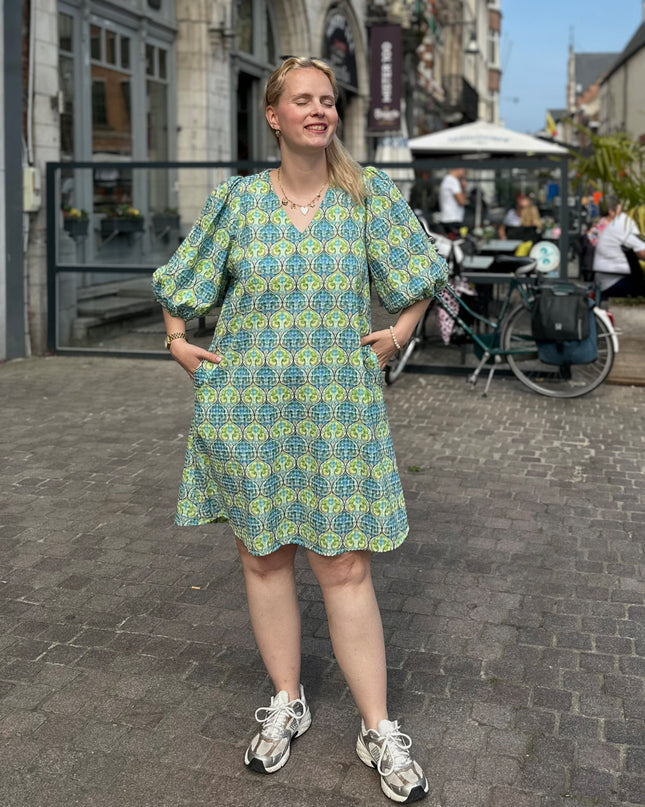 Poofy Summer Dress Lime