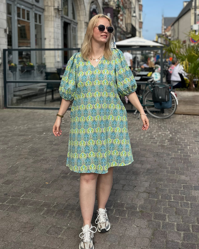 Poofy Summer Dress Lime
