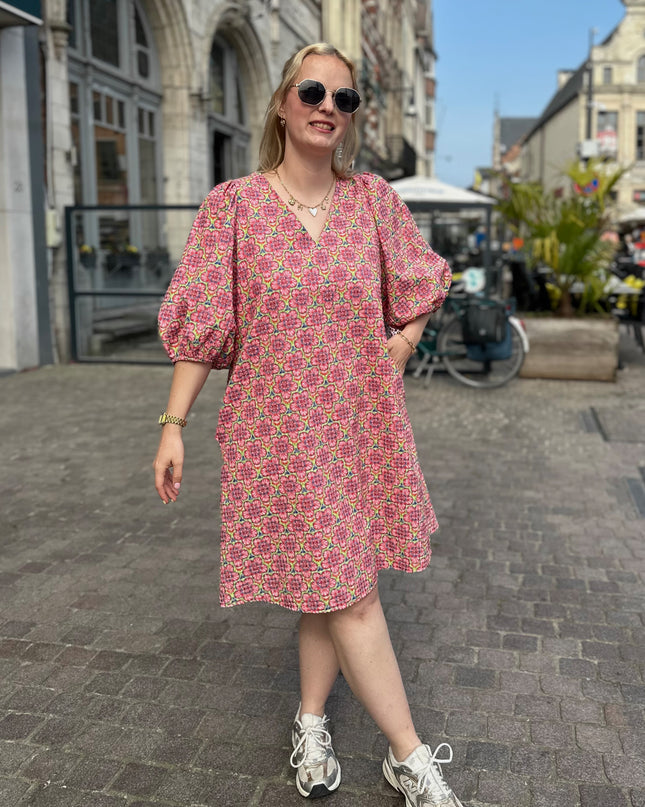 Poofy Summer Dress Multi Color