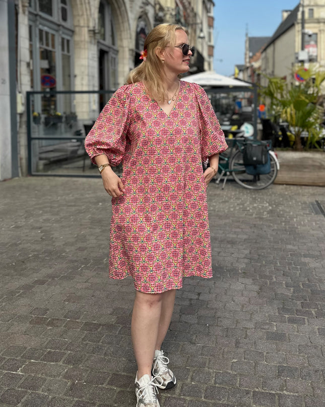 Poofy Summer Dress Multi Color