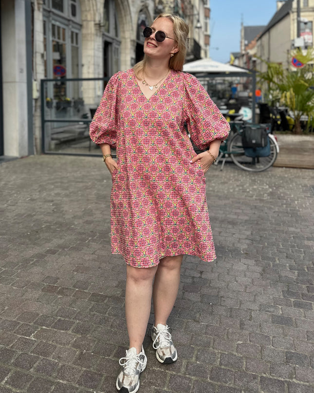 Poofy Summer Dress Multi Color