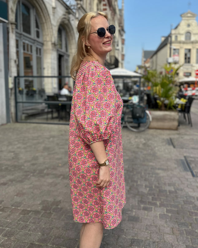 Poofy Summer Dress Multi Color