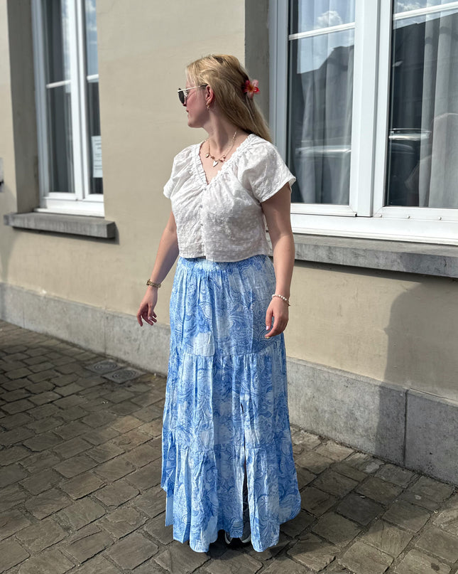 Boho Maxi Skirt Blue