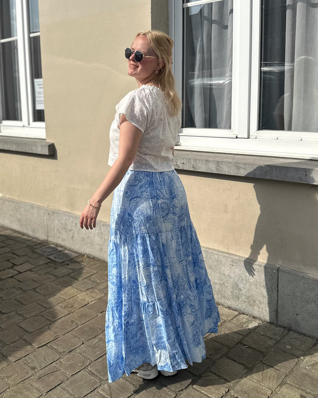 Boho Maxi Skirt Blue