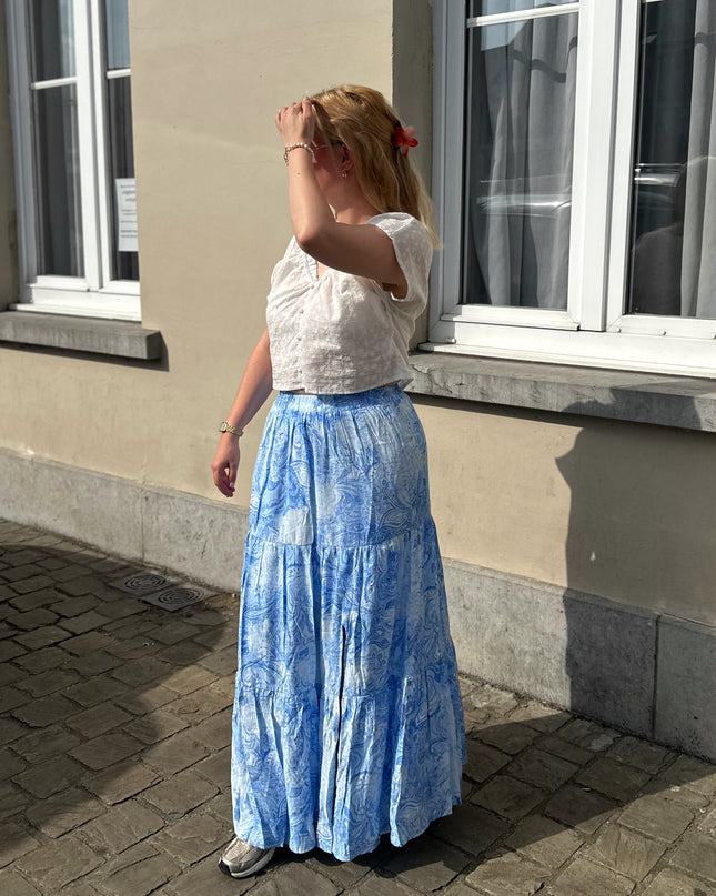 Boho Maxi Skirt Blue