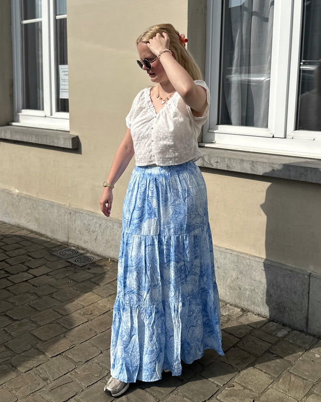 Boho Maxi Skirt Blue