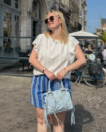 Kobalt Broderie Shorts