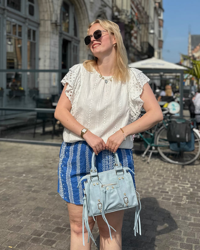 Kobalt Broderie Shorts