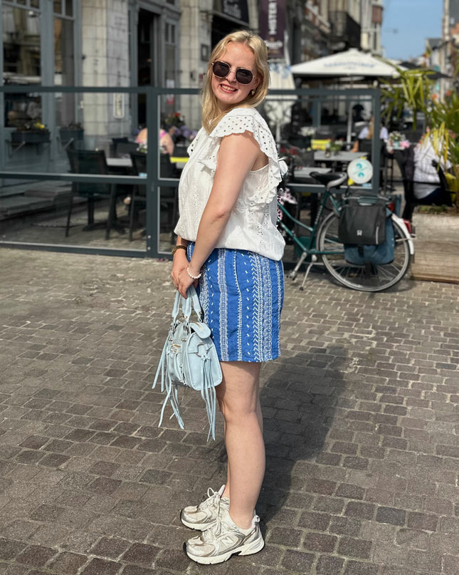 Kobalt Broderie Shorts