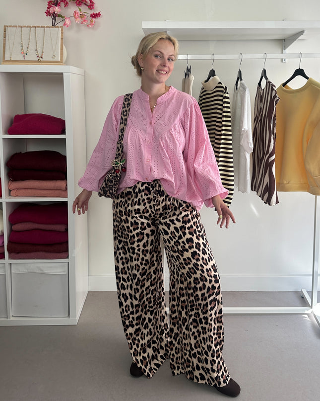 Cotton Flowy Blouse Pink