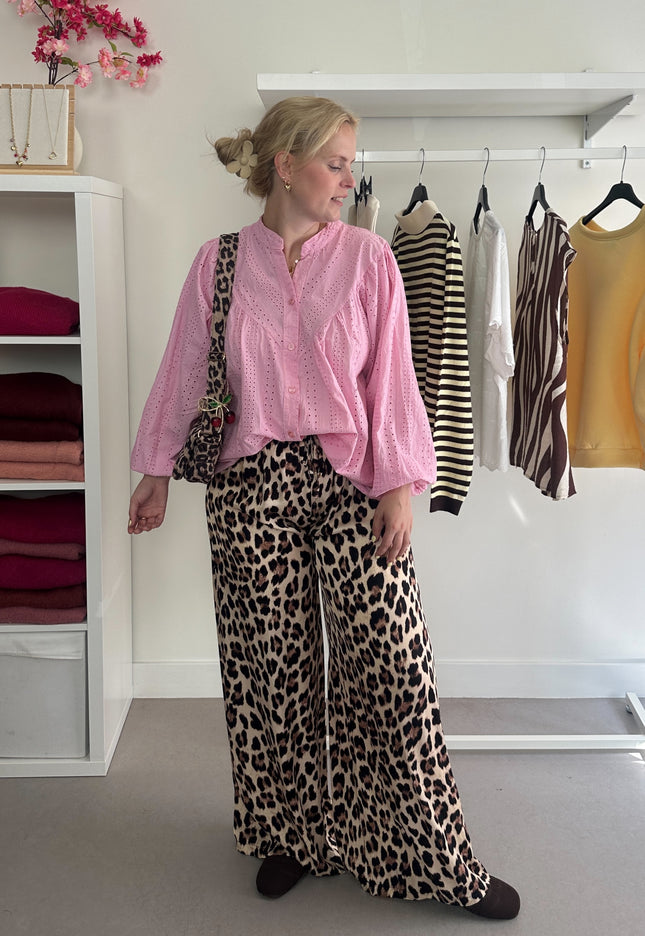 Cotton Flowy Blouse Pink
