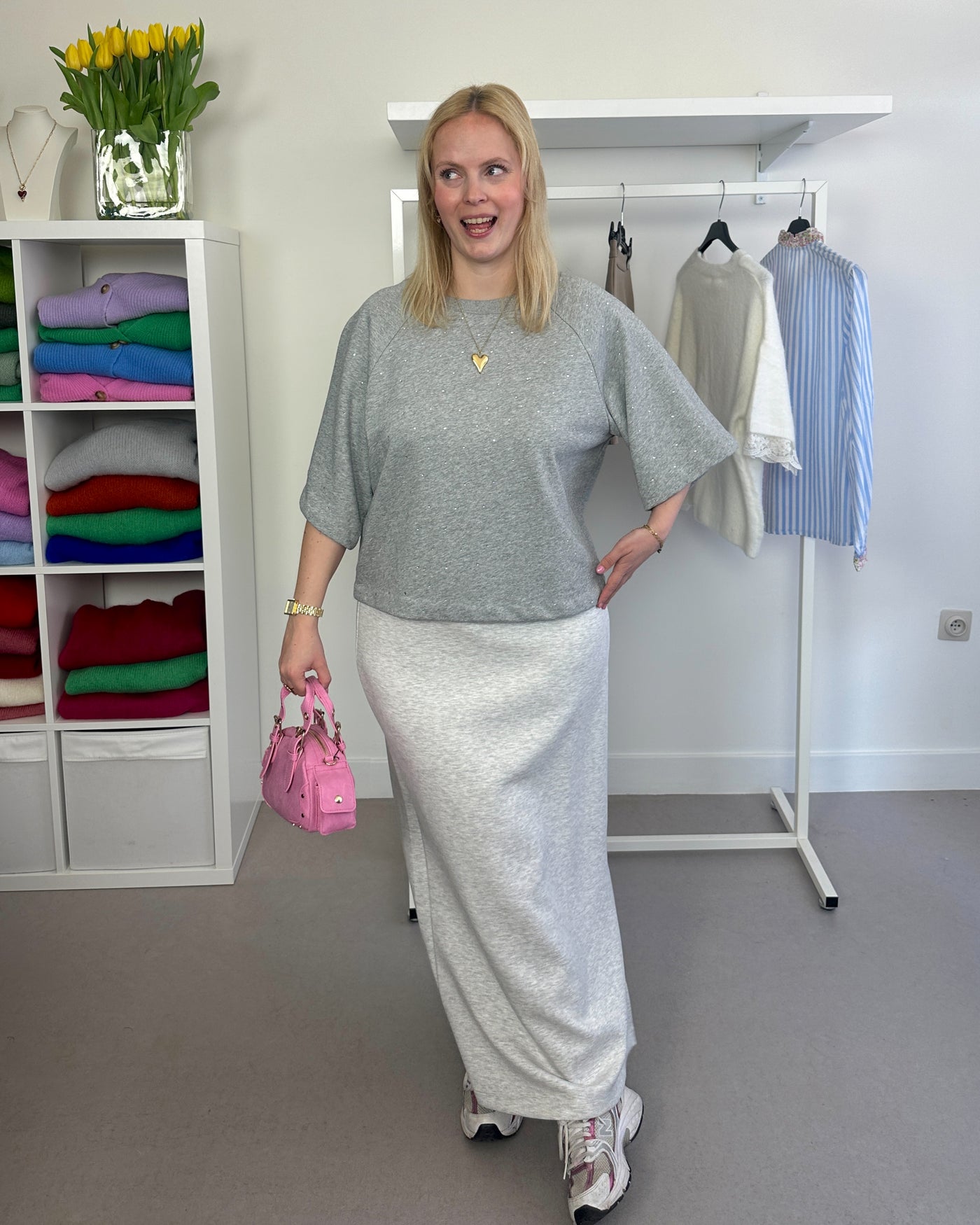 Sweater Skirt Grey
