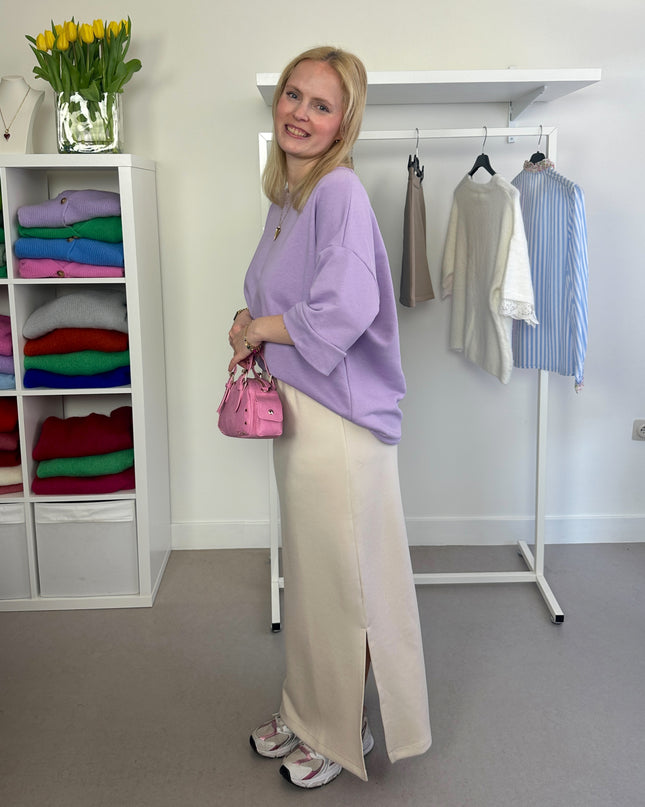 Sweater Skirt Beige
