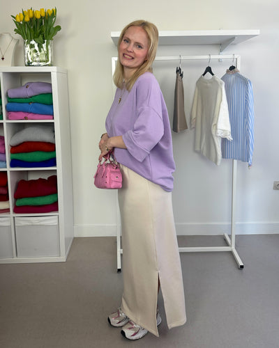 Sweater Skirt Beige