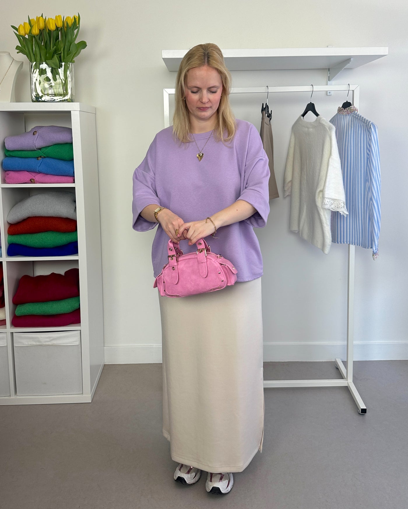 Sweater Skirt Beige
