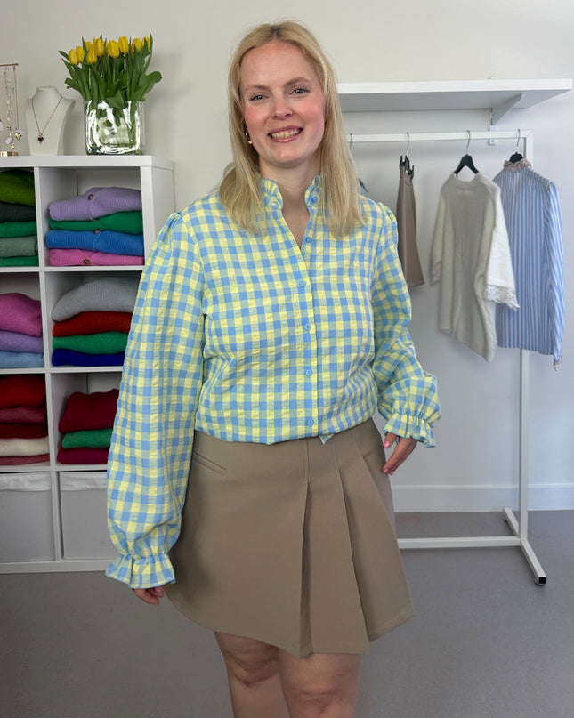 Checked Blouse Yellow Blue