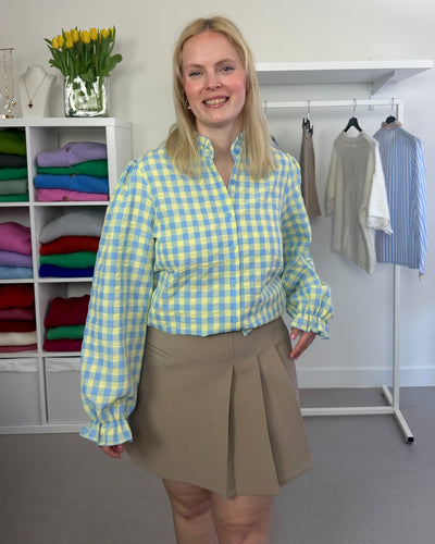 Checked Blouse Yellow Blue