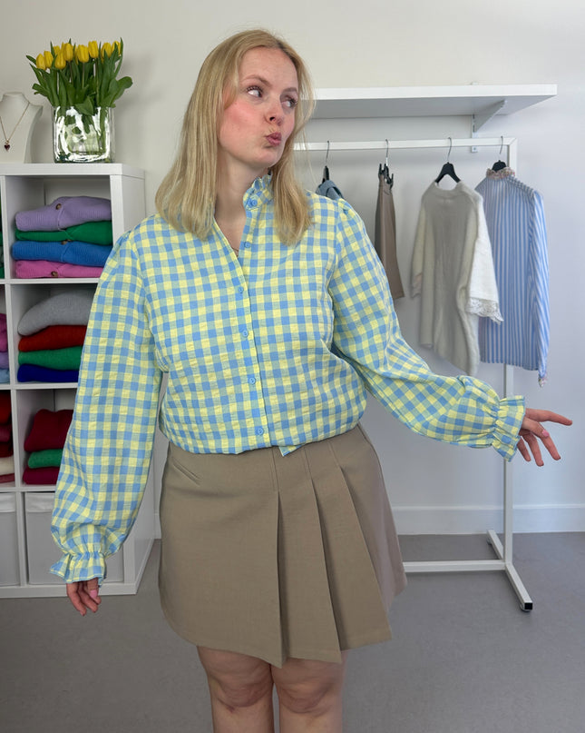 Checked Blouse Yellow Blue