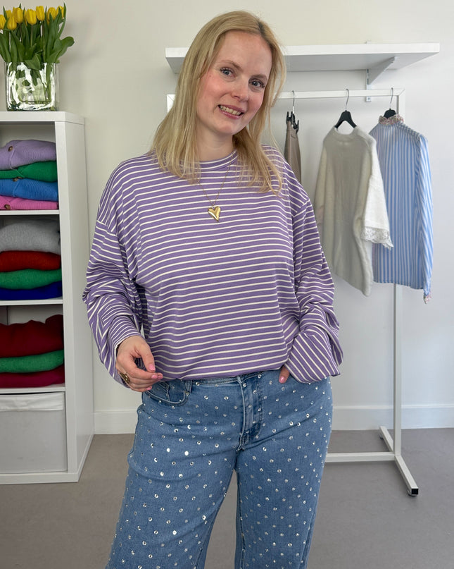 Striped Clio Shirt Lila