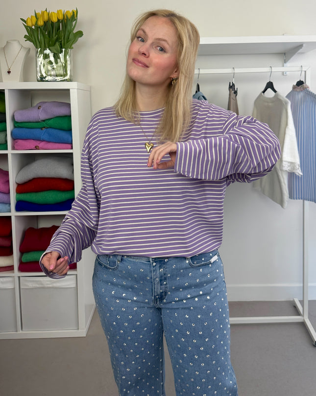 Striped Clio Shirt Lila