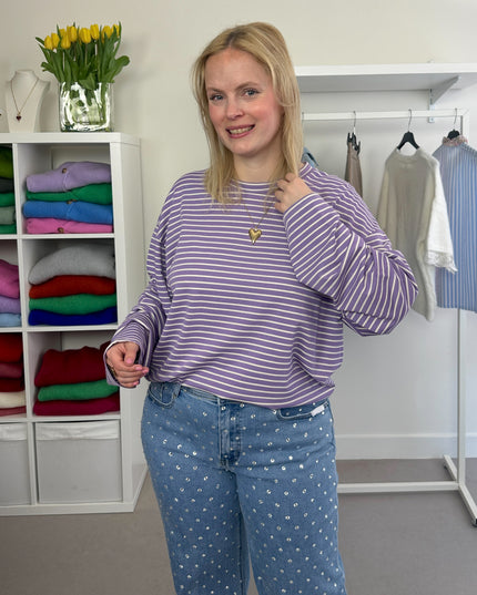 Striped Clio Shirt Lila
