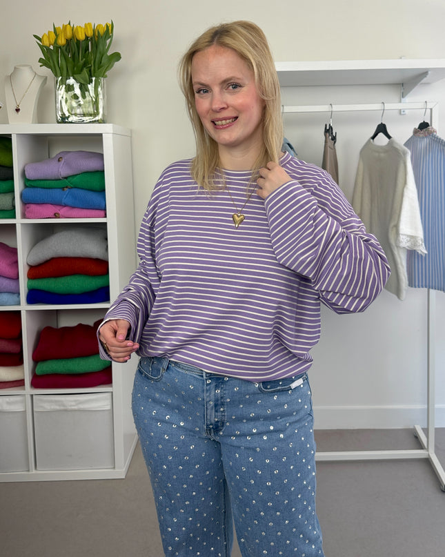 Striped Clio Shirt Lila