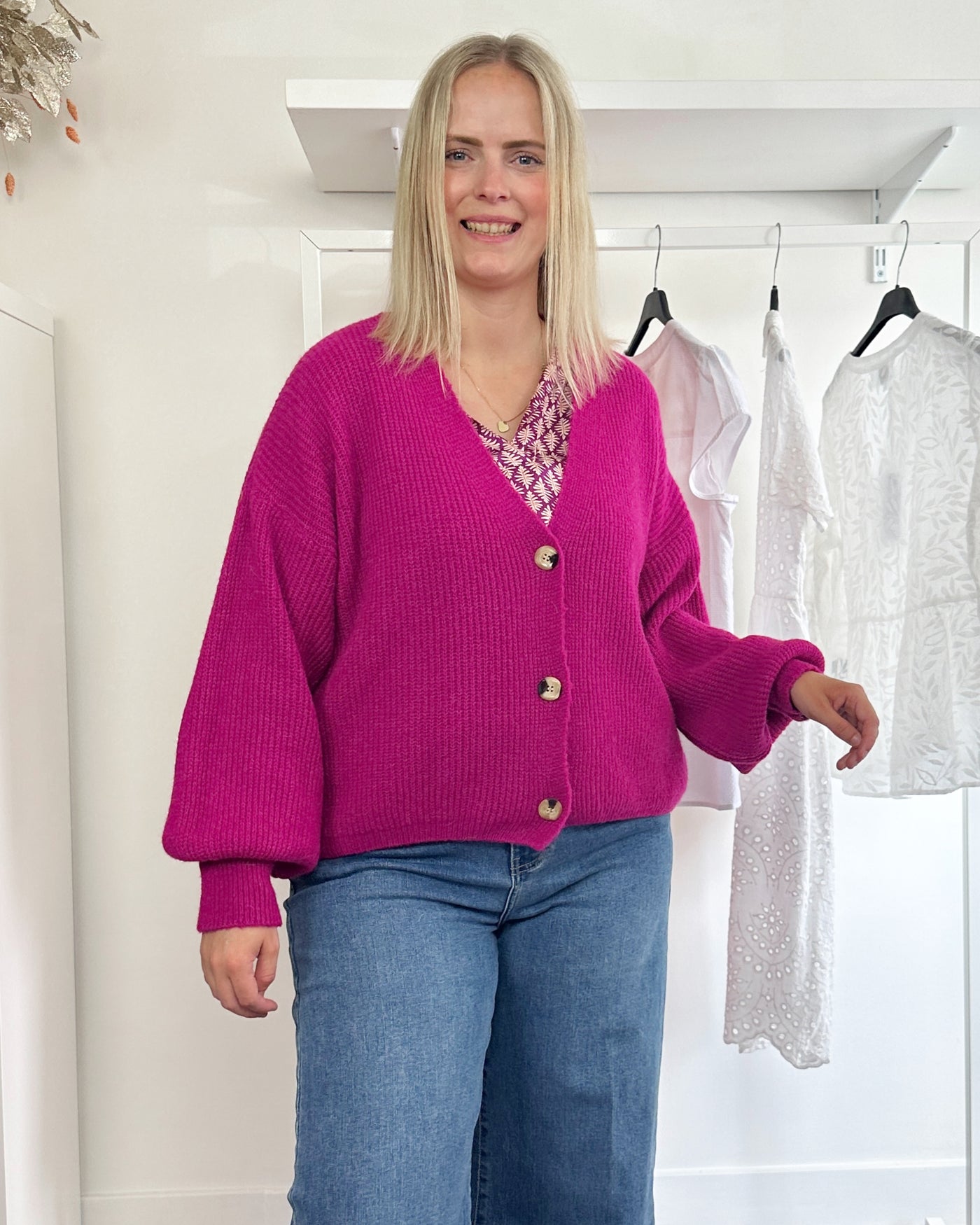 Magenta Cardigan