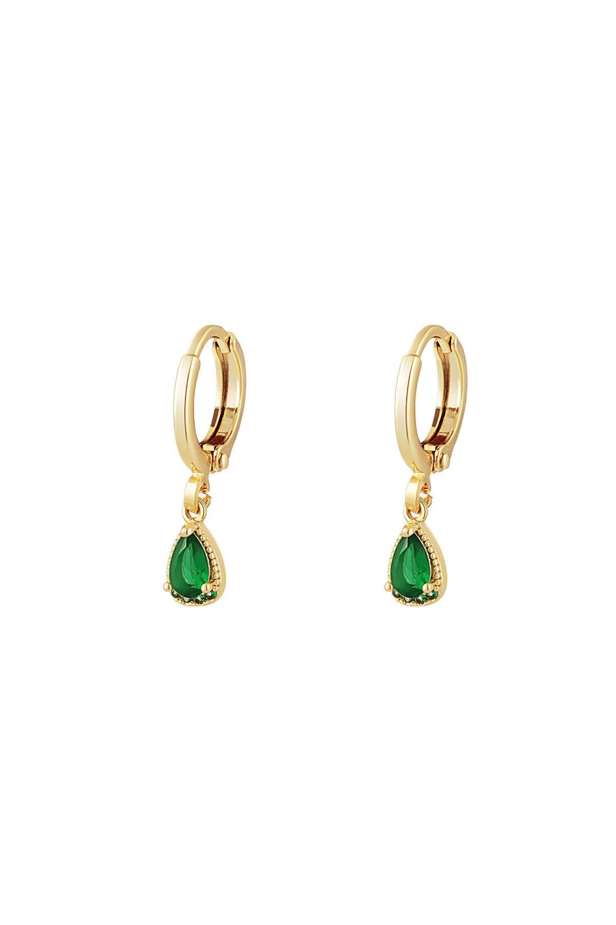 Oorbellen Green Drop