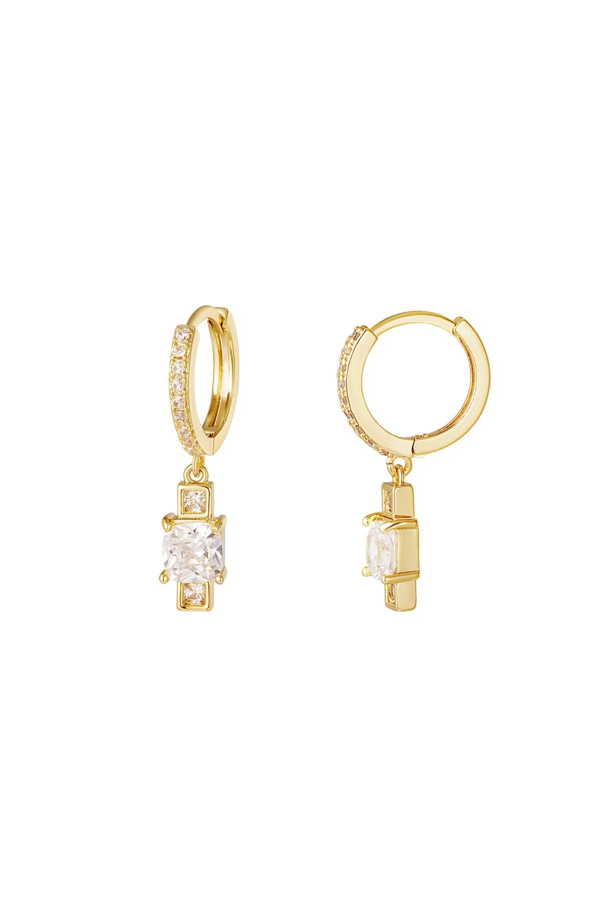 Oorbellen White Stone