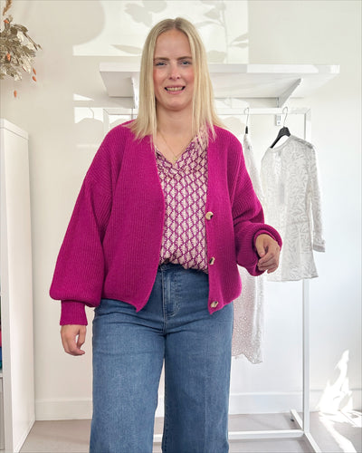 Magenta Cardigan