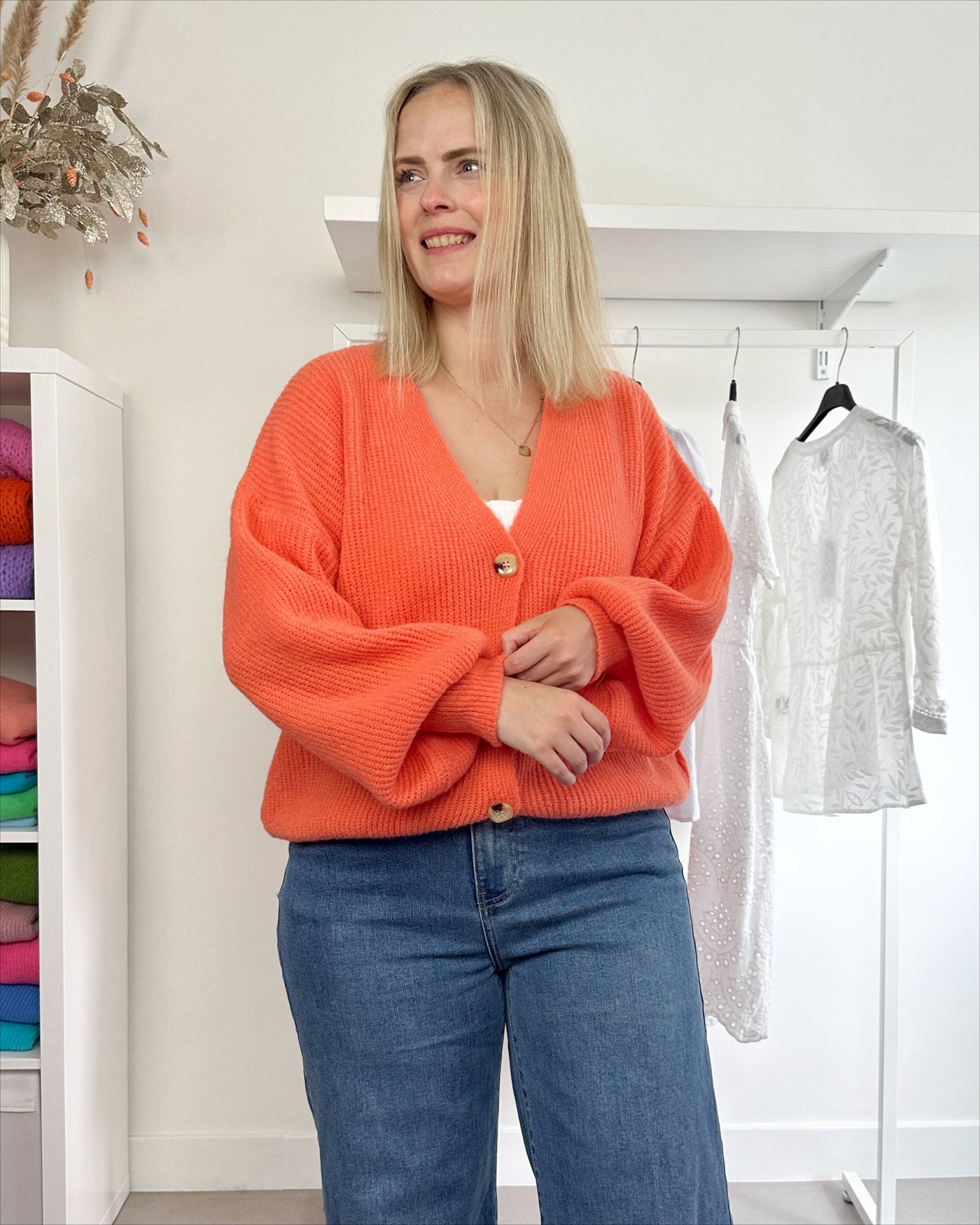 Orange Cardigan