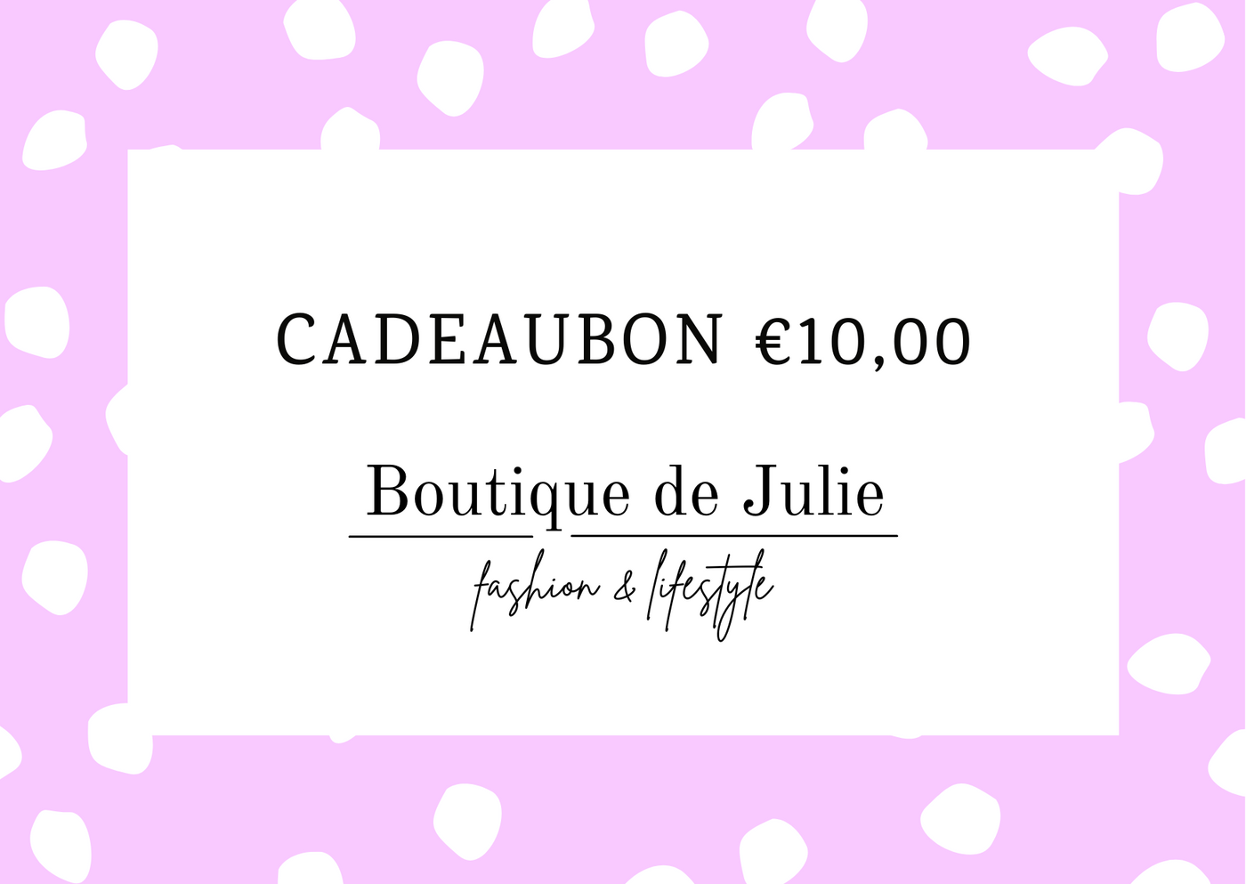 Cadeaubon €10,00