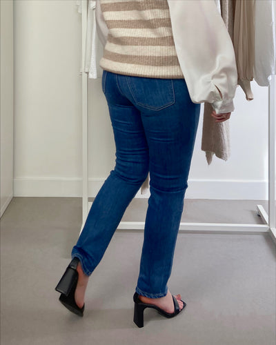 Mid Waist Jeans Dark Wash