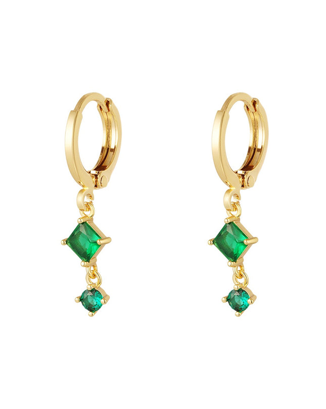 Oorbellen Multiple Stones Green