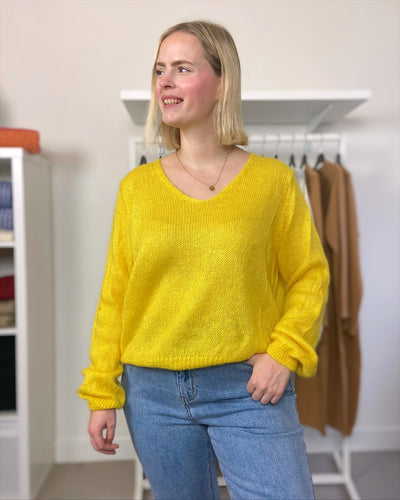 Truitje v-hals Yellow