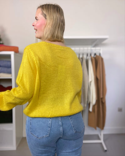 Truitje v-hals Yellow