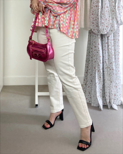 Curvy Straight Jeans White